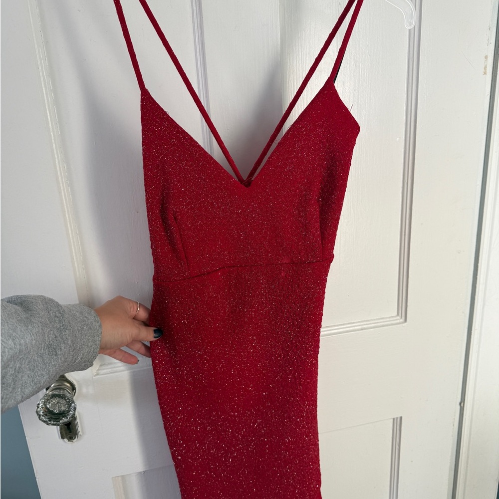 Windsor Sparkling Red Backless Dress